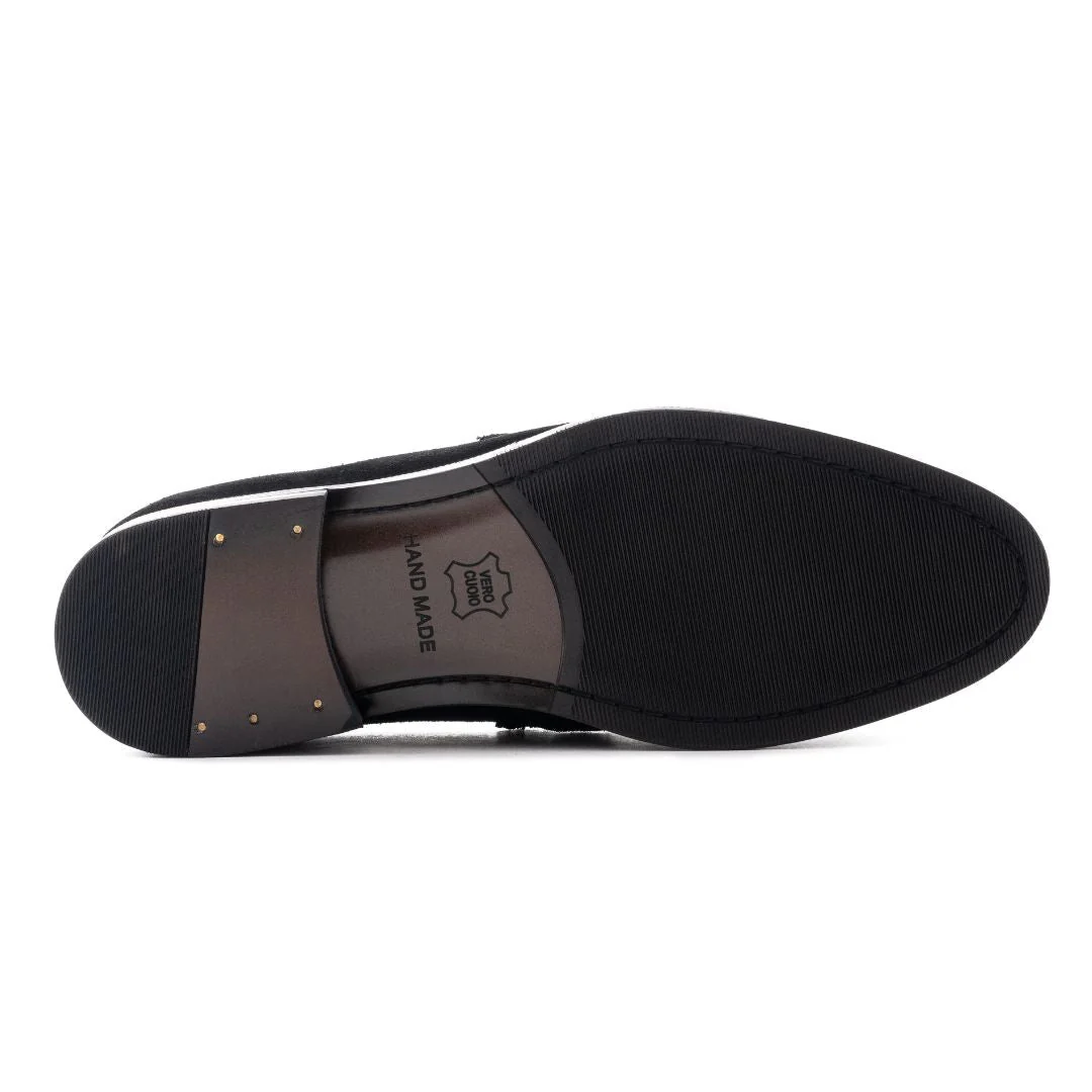 OURTHREE Andrew Suede Leather Loafers Men - BLK - Image 4