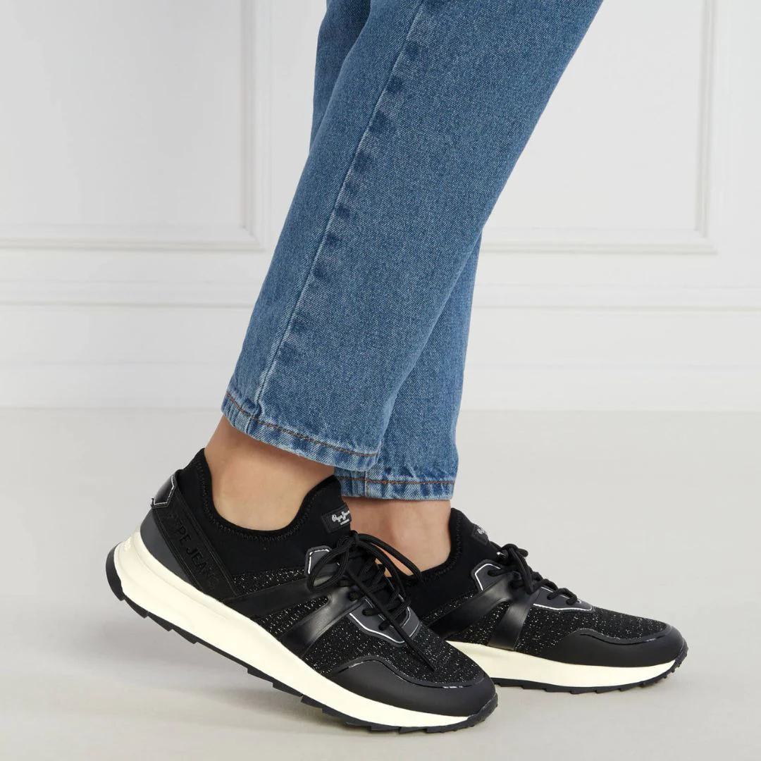 PEPE JEANS Joy Bright W Sneakers Women PLS31508-BLKSLV - Image 2