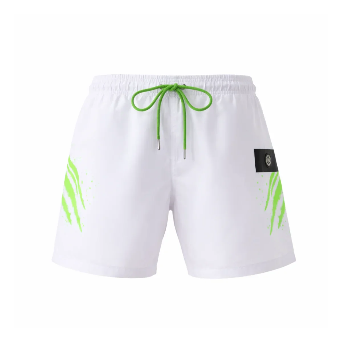PLEIN SPORT Logo Print Drawstring Swim Shorts Men PS25052-WHT