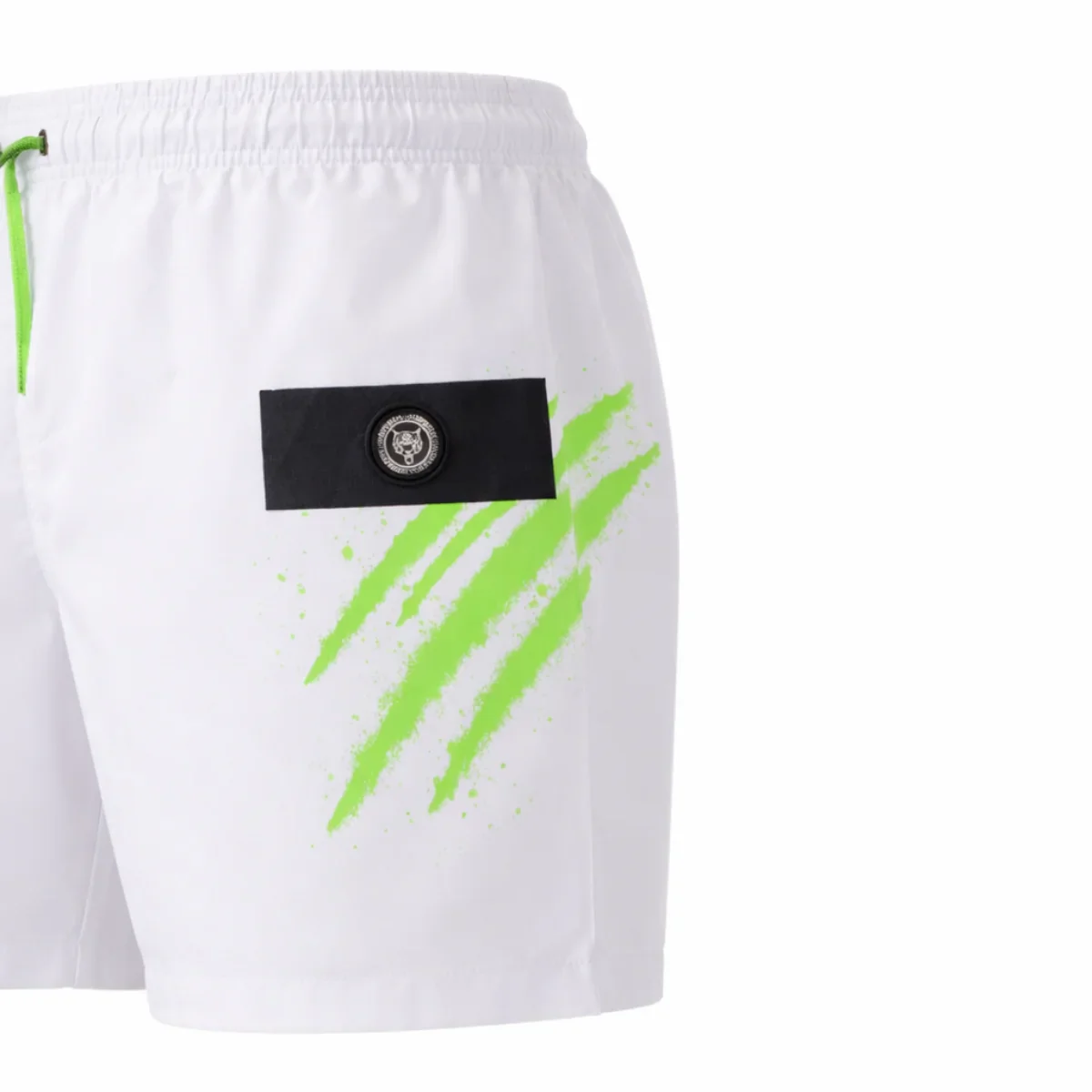 PLEIN SPORT Logo Print Drawstring Swim Shorts Men PS25052-WHT - Image 4