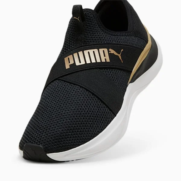 PUMA SOFTRIDE Harmony Slip-On Sneakers Women 37960601-BLKWHT - Image 4
