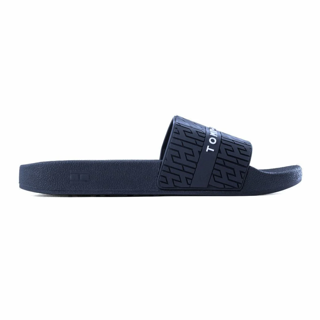 Tommy Hilfiger Dewts Logo Monogram Slides Men - NVY - Image 3