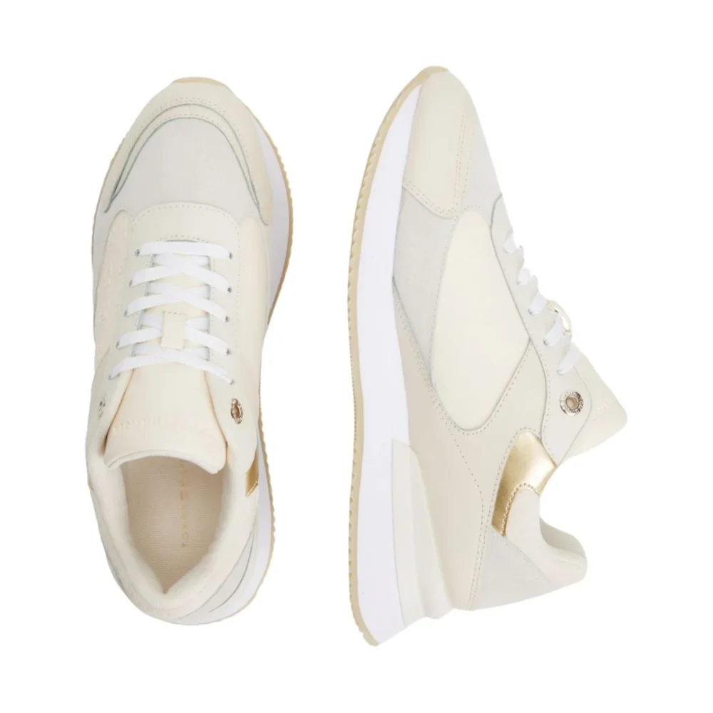 Tommy Hilfiger Elevated Embossed Monogram Runner Trainers - BEG - Image 6