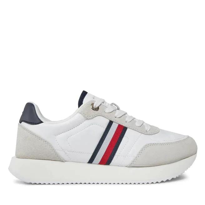 Tommy Hilfiger Essential Runner Global Stripes Women FW0FW07831-WHT - Image 4