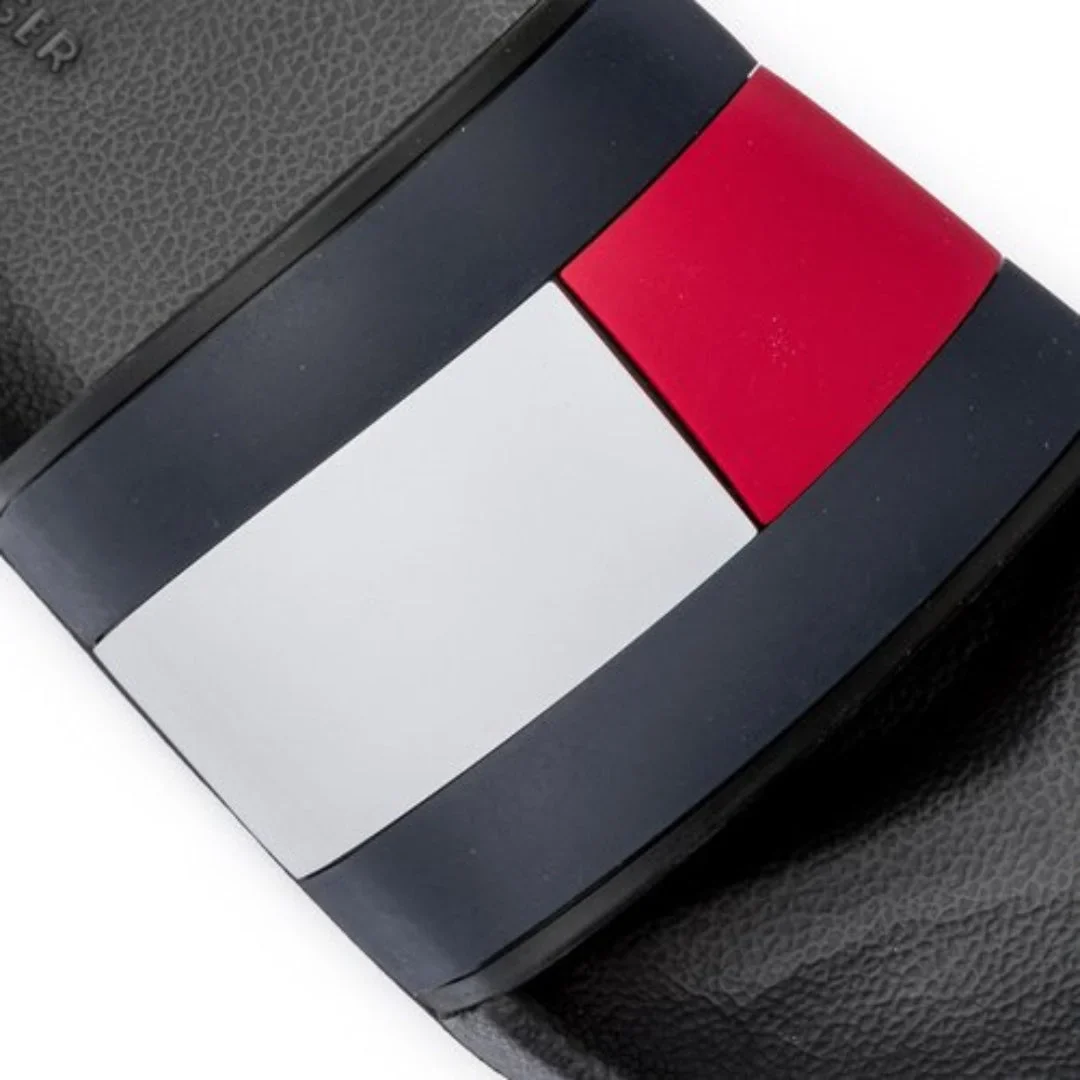 Tommy Hilfiger FLAG Pool Slides - BLK - Image 5