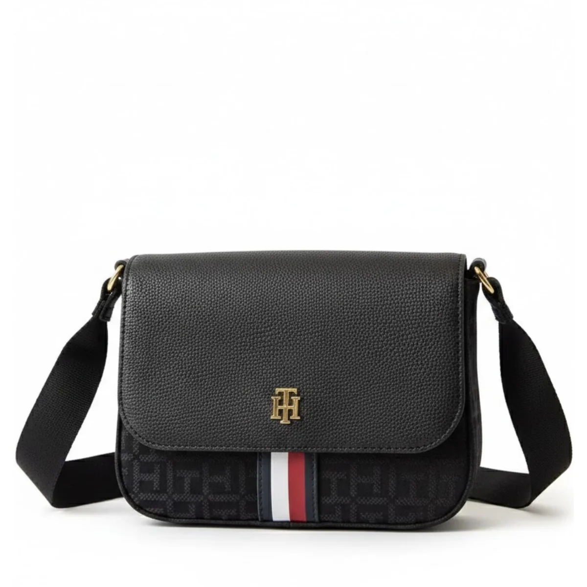Tommy Hilfiger Jacquard Flap crossbody Bag  women - BLK