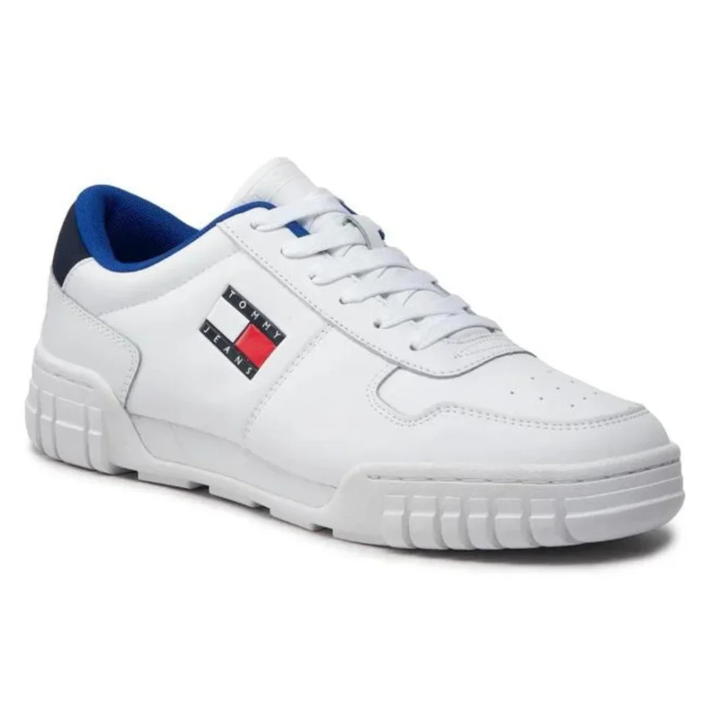 Tommy Hilfiger Jeans Retro Leather Cupsole ESS Men EM0EM01068-WHT - Image 3