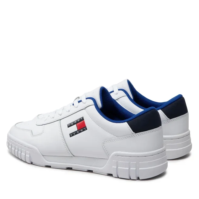 Tommy Hilfiger Jeans Retro Leather Cupsole ESS Men EM0EM01068-WHT - Image 4