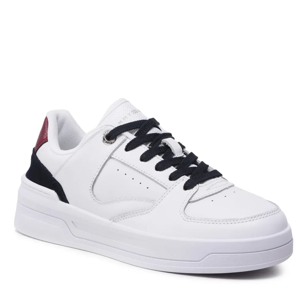 Tommy Hilfiger Leather Basket Sneaker Women FW0FW06951-WHT - Image 2