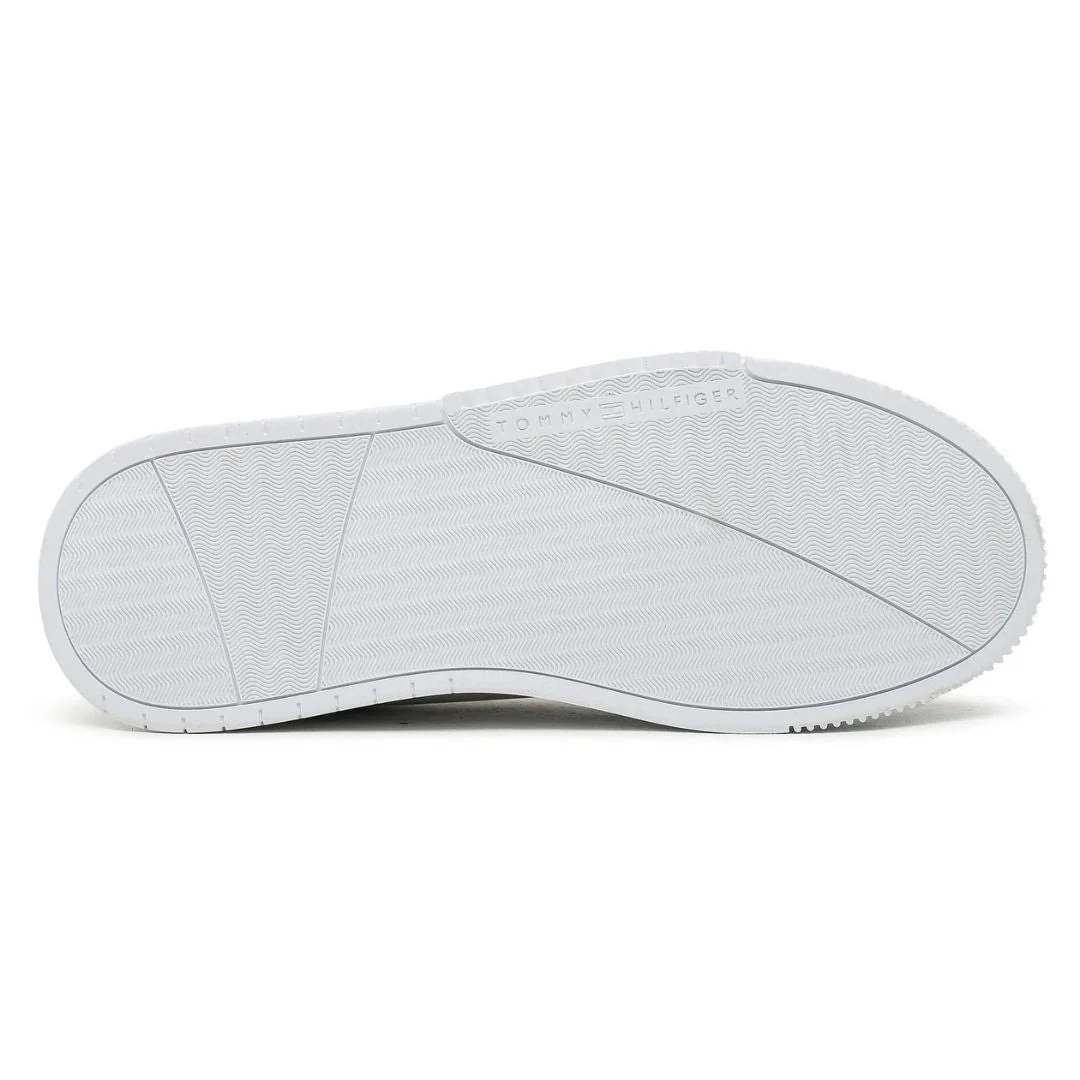 Tommy Hilfiger Leather Signature Tape Cupsole Trainers FM0FM04706-WHT - Image 5