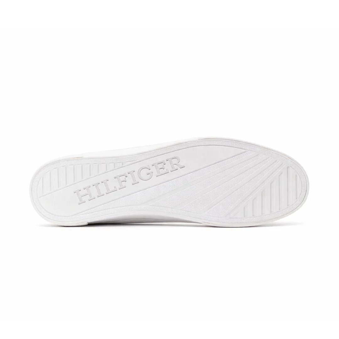 Tommy Hilfiger Monotype Logo Leather Sneakers Men - WHT - Image 5