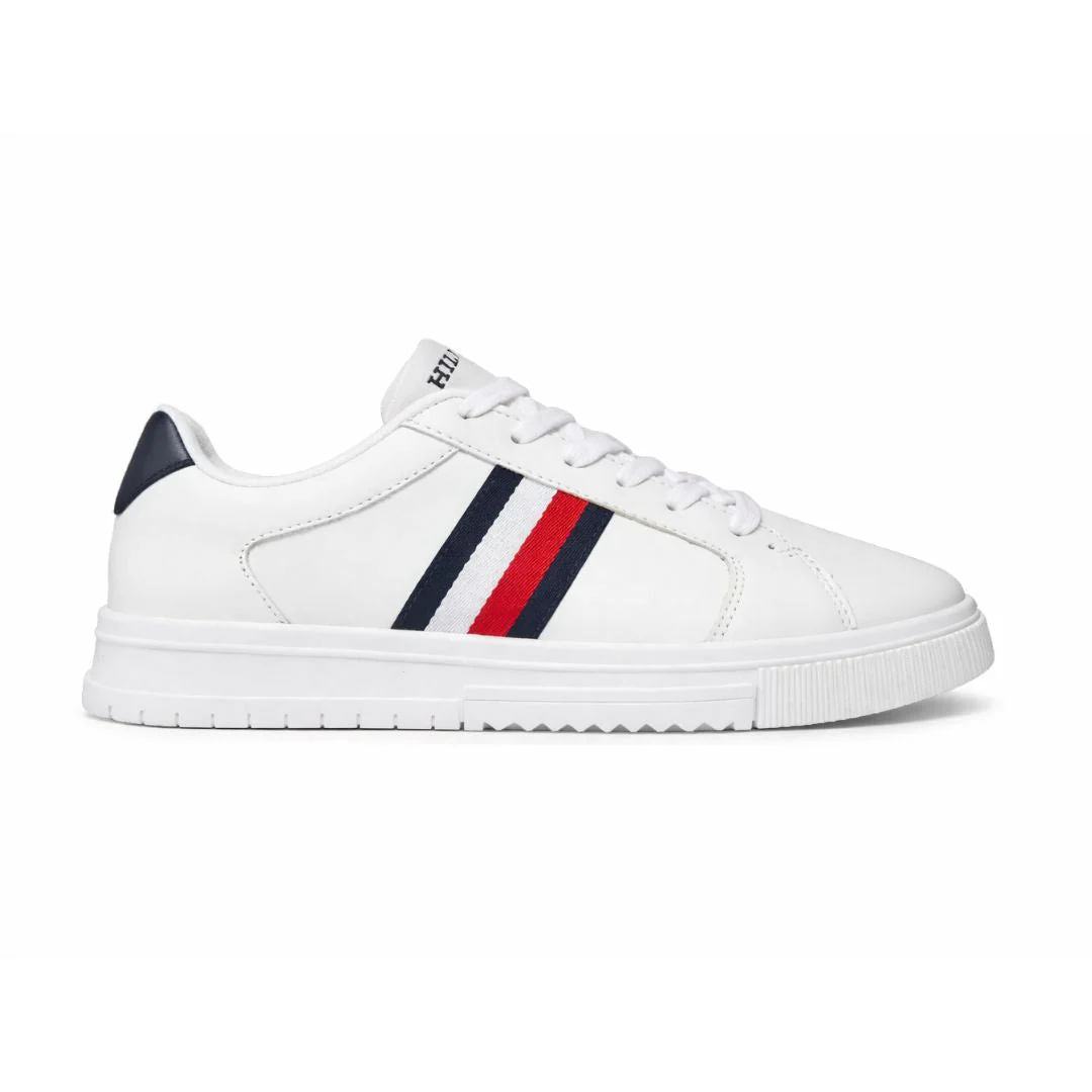 Tommy Hilfiger Supercup Lth Stripes Ess Sneakers FM0FM04895-WHT