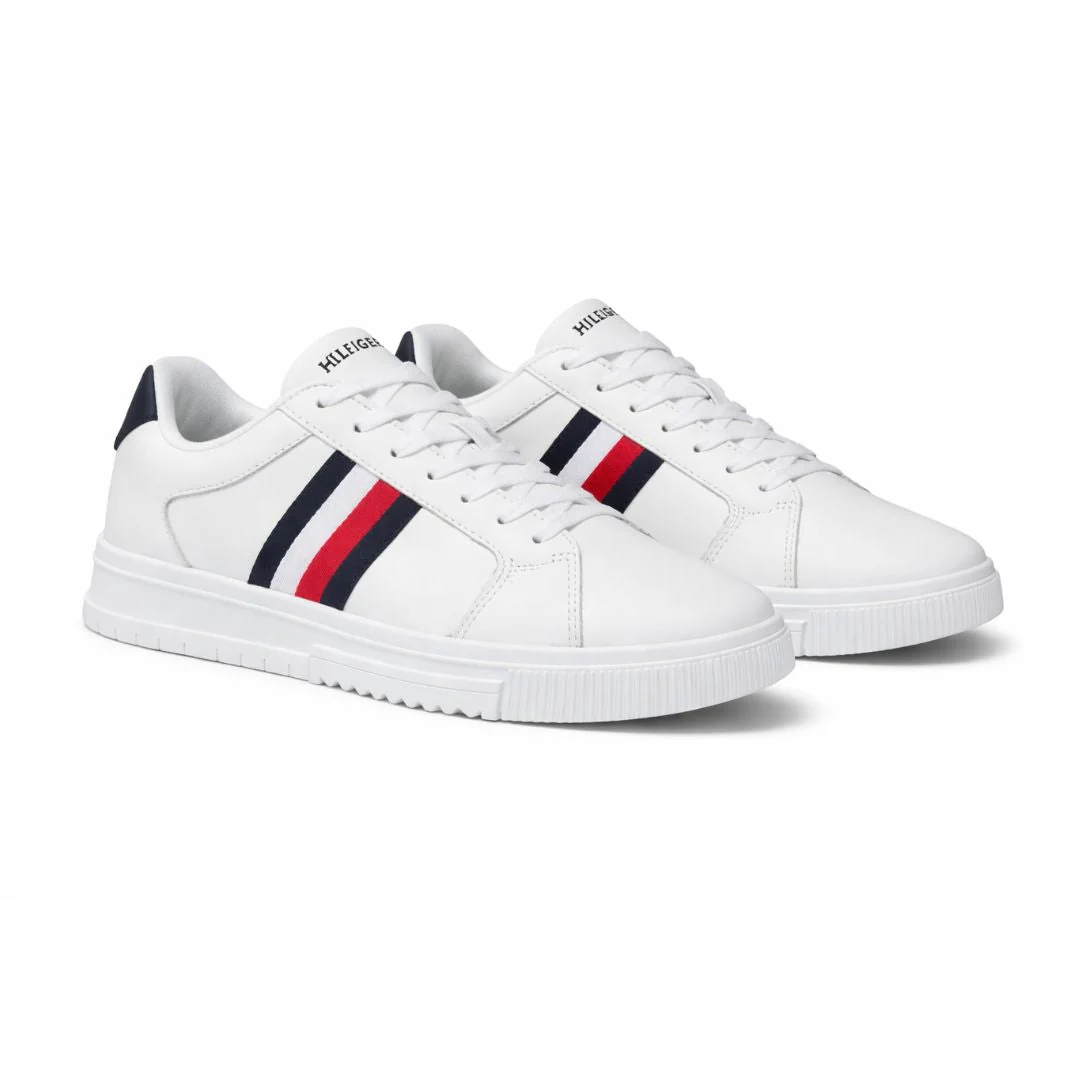 Tommy Hilfiger Supercup Lth Stripes Ess Sneakers FM0FM04895-WHT - Image 2