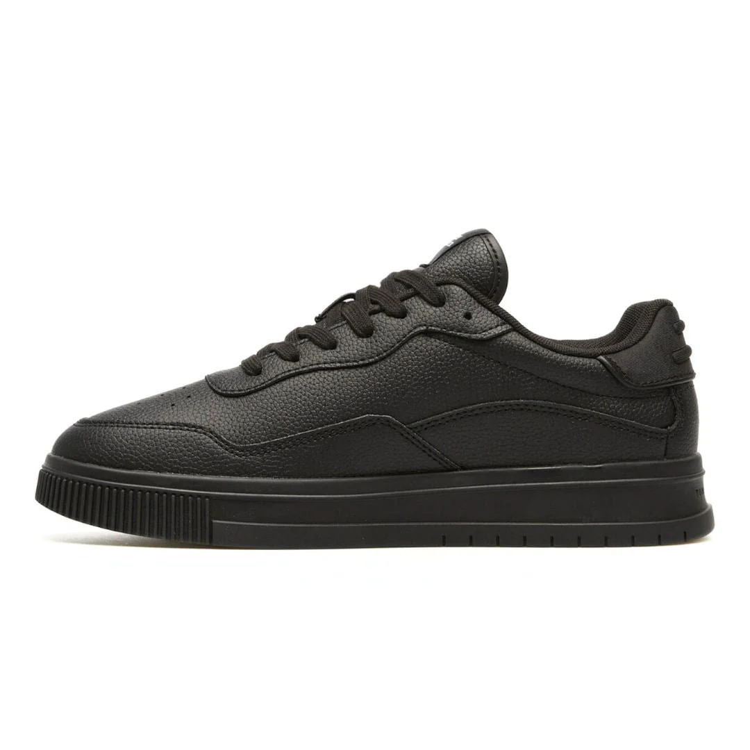 Tommy Hilfiger Supercup Stripes Tumbled LTH Sneakers Men FM0FM05300-BLK - Image 4
