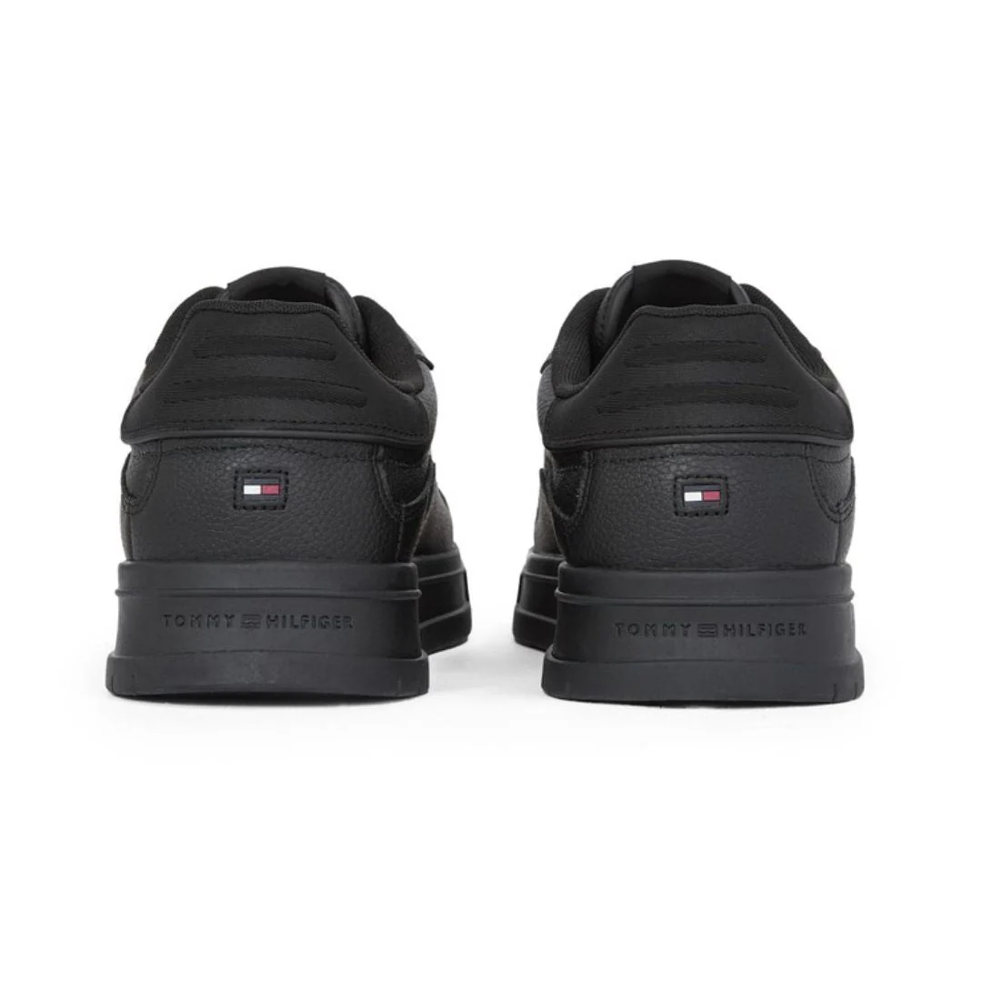 Tommy Hilfiger Supercup Stripes Tumbled LTH Sneakers Men FM0FM05300-BLK - Image 6