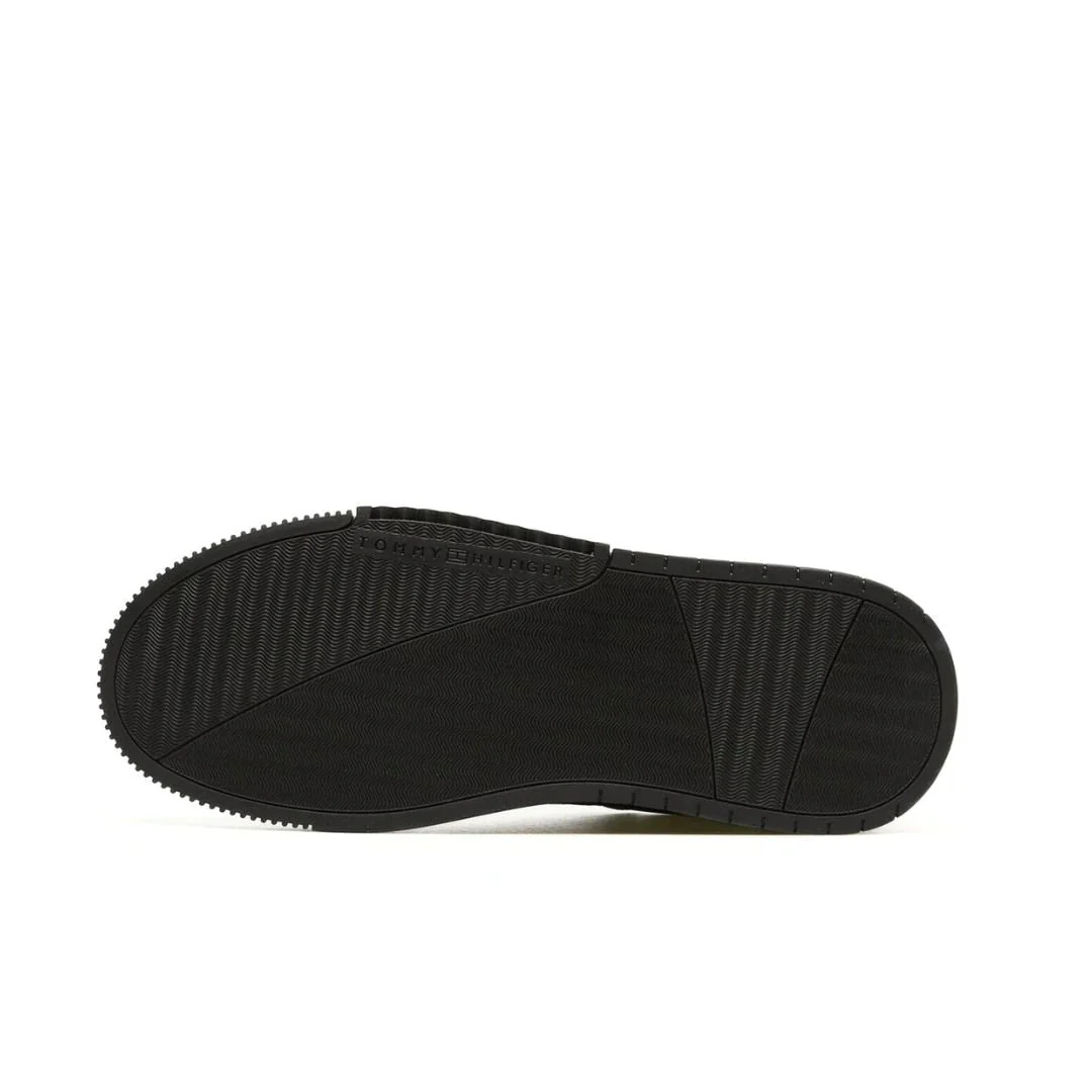 Tommy Hilfiger Supercup Stripes Tumbled LTH Sneakers Men FM0FM05300-BLK - Image 7