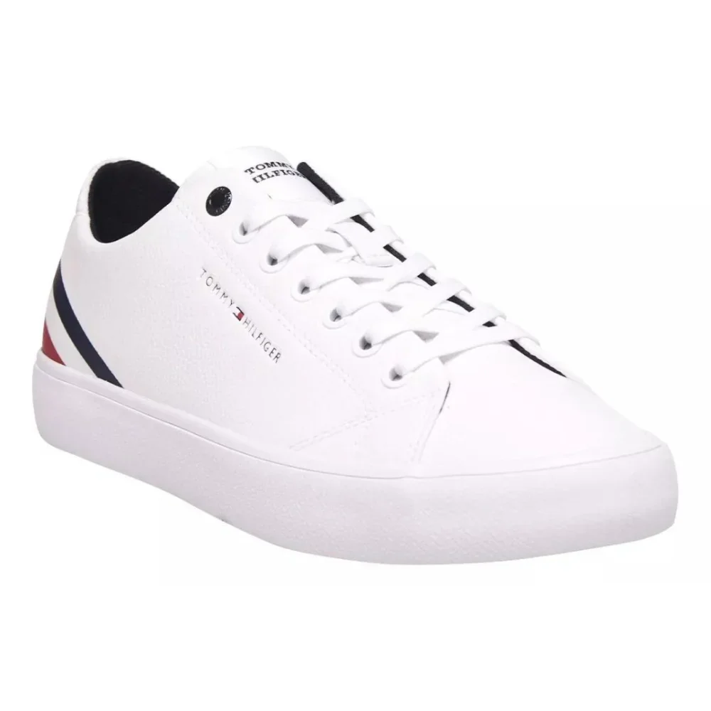 Tommy Hilfiger Th Hi Vulc Core Low LTH Stripes Sneaker Men - WHT - Image 3