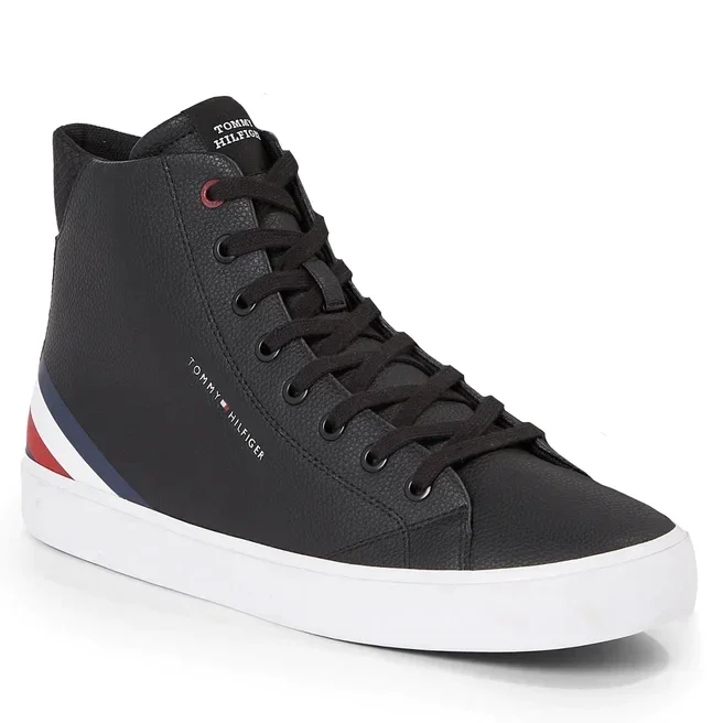 Tommy Hilfiger TH Hi Vulc Core LTH Sneaker Men - BLK - Image 3