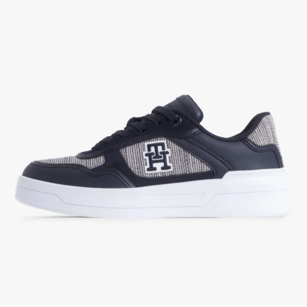 Tommy Hilfiger TH Woven Basket Sneaker Women FW0FW07289-NVYGRY - Image 2