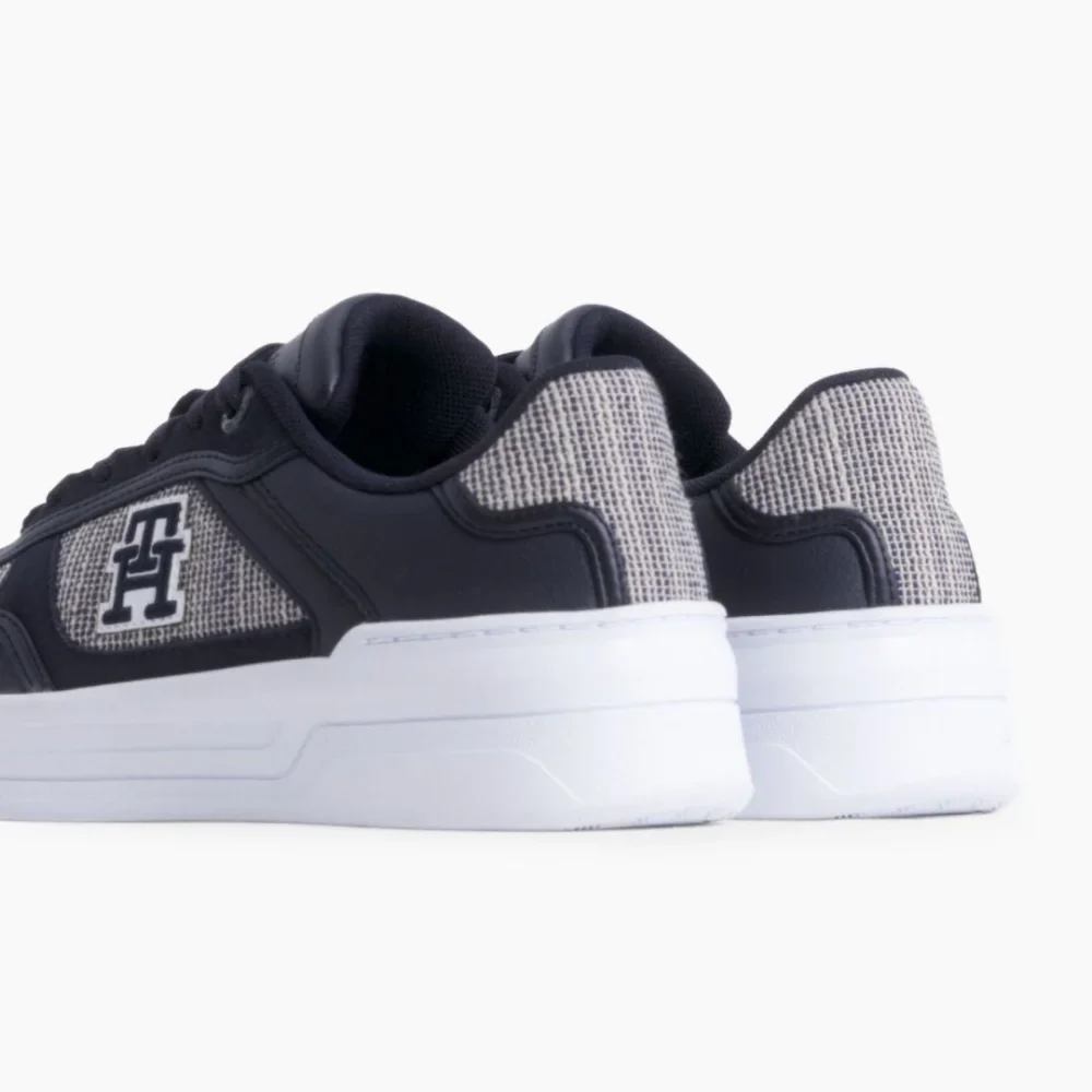 Tommy Hilfiger TH Woven Basket Sneaker Women FW0FW07289-NVYGRY - Image 3