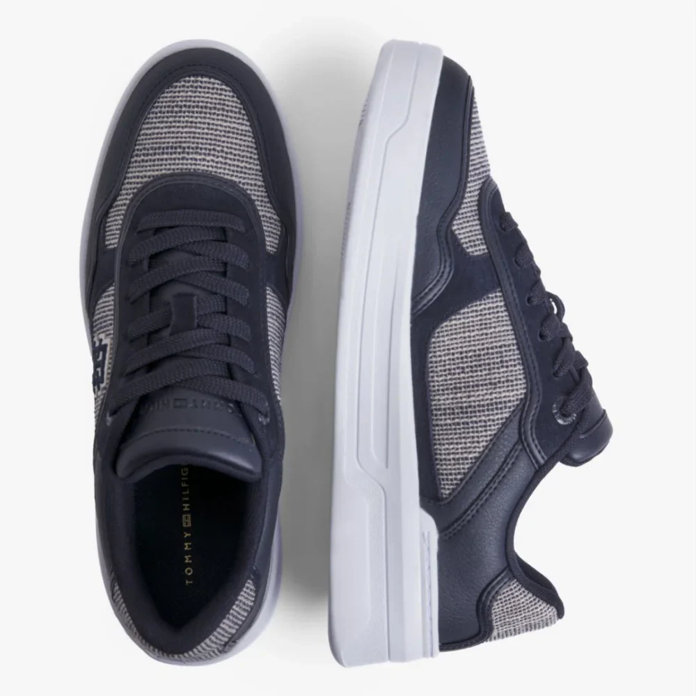 Tommy Hilfiger TH Woven Basket Sneaker Women FW0FW07289-NVYGRY - Image 4