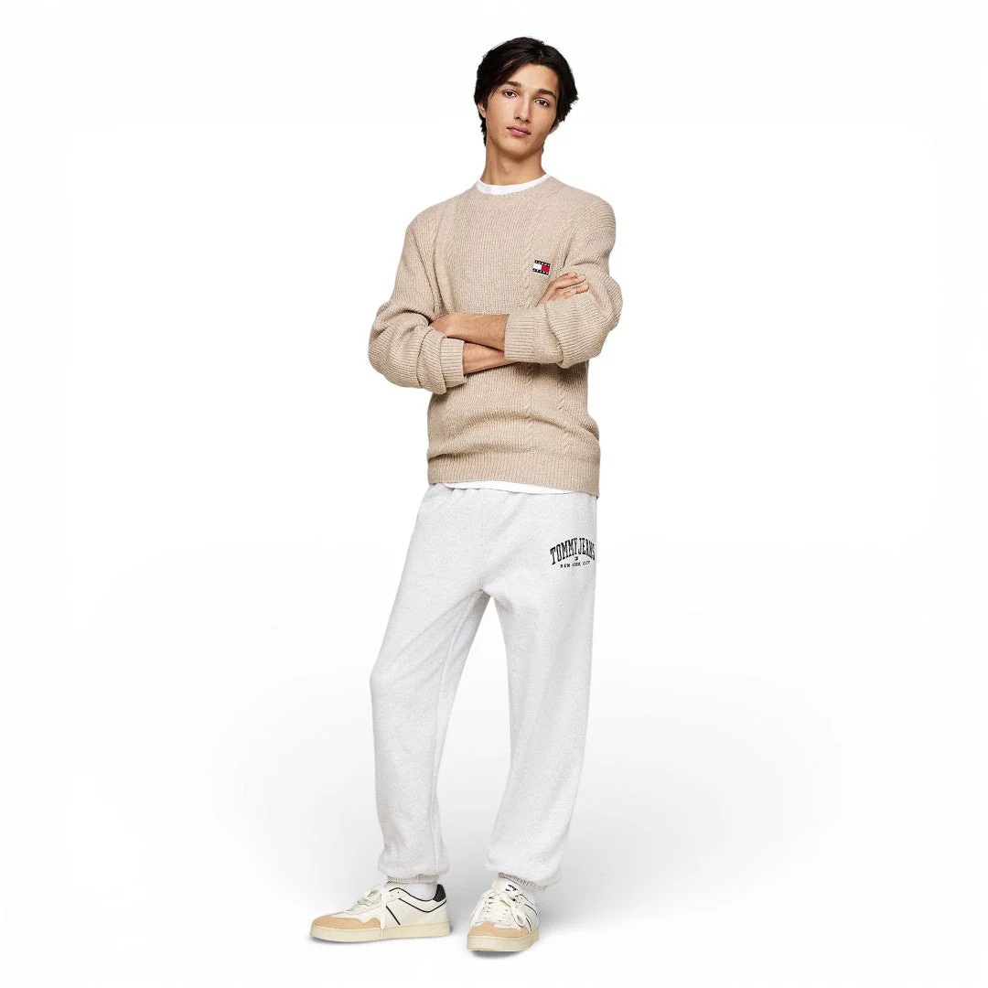 Tommy Hilfiger The Greenwich Leather Trainer Men EM0EM01462-WHTOLV - Image 2