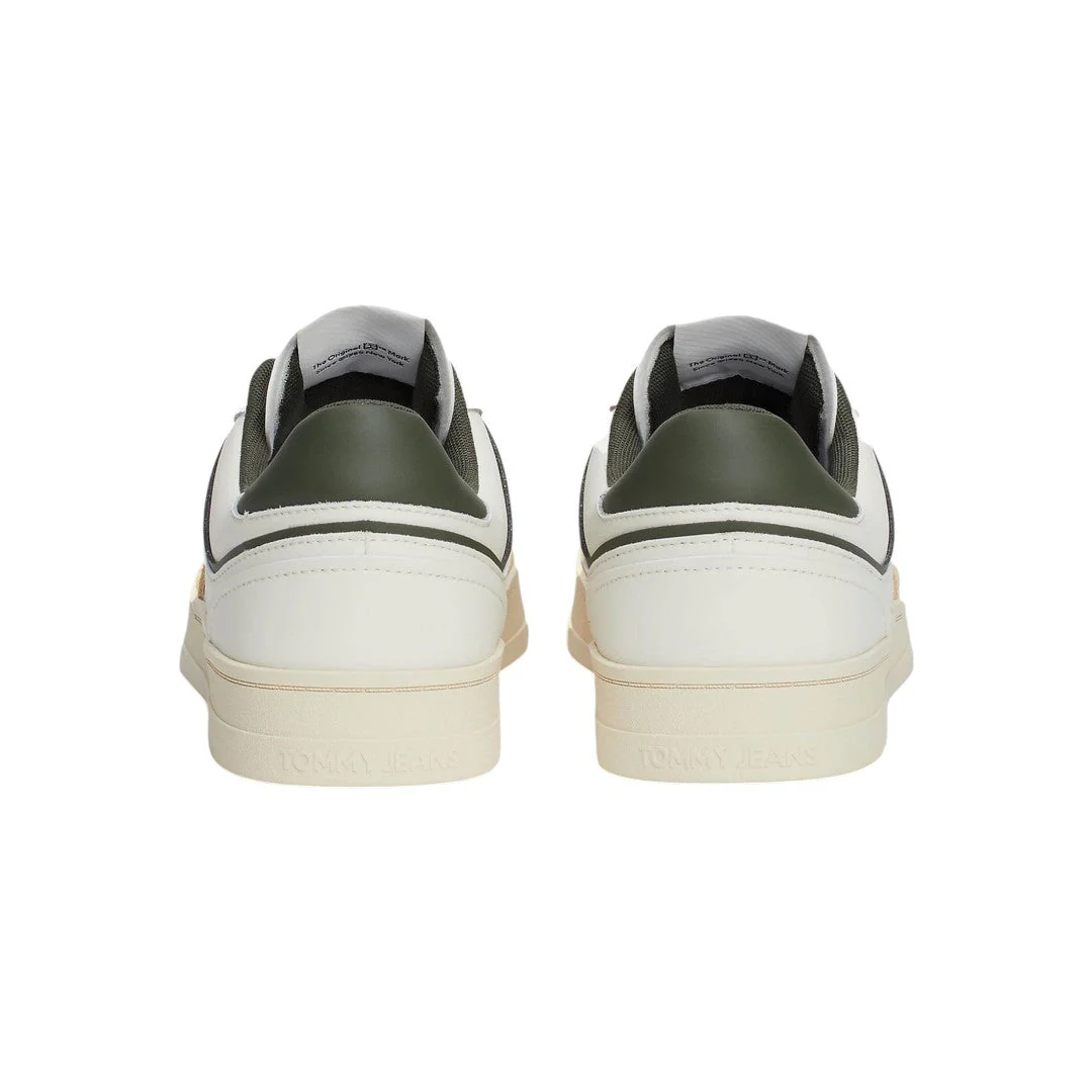 Tommy Hilfiger The Greenwich Leather Trainer Men EM0EM01462-WHTOLV - Image 5