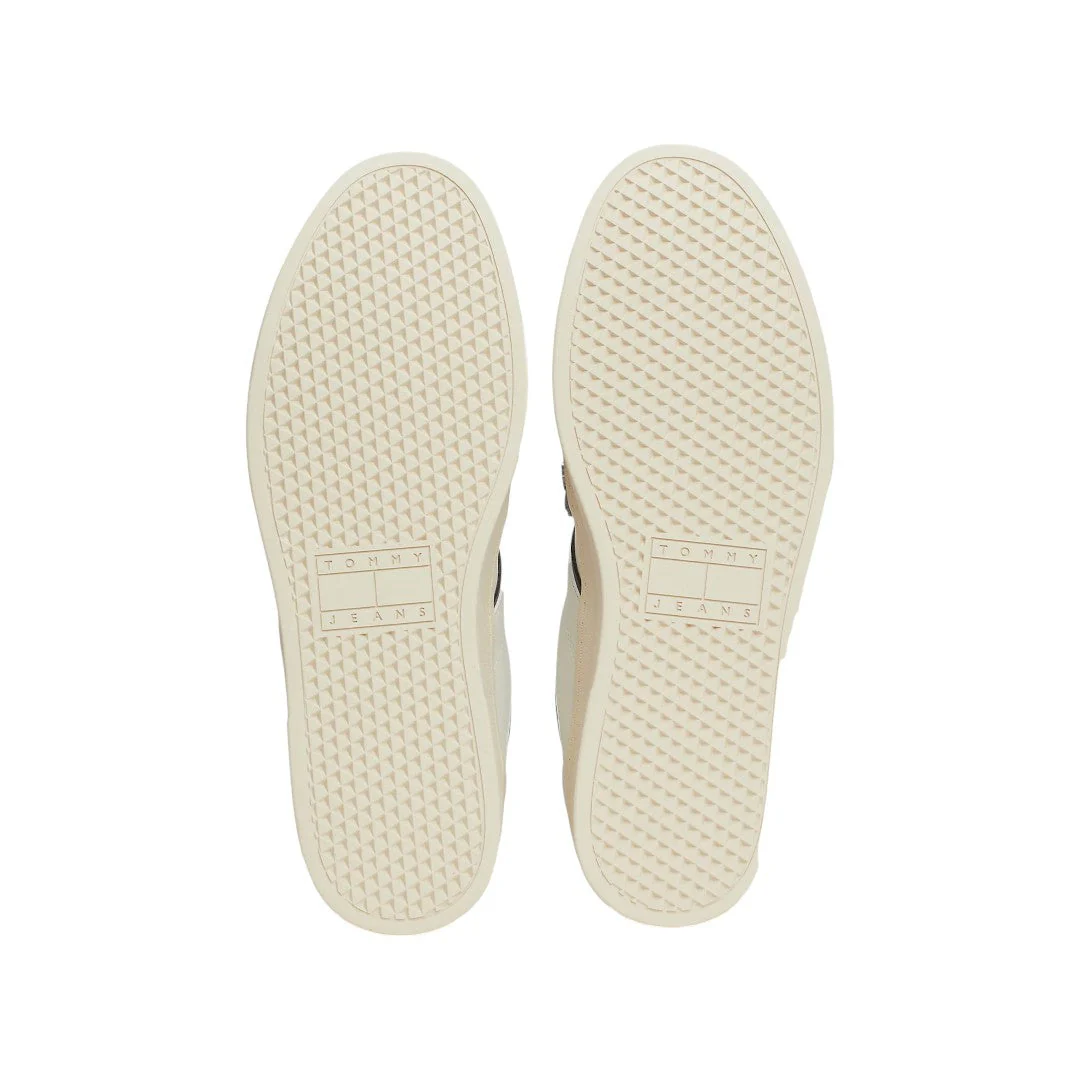 Tommy Hilfiger The Greenwich Leather Trainer Men EM0EM01462-WHTOLV - Image 6