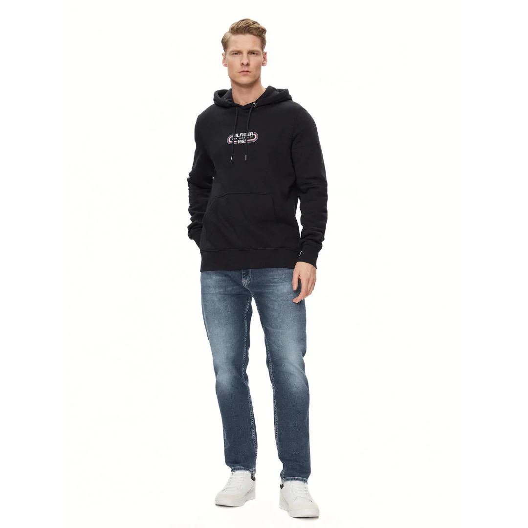 Tommy Hilfiger Track Graphic Hoodie Men MW0MW34445-BLK - Image 3