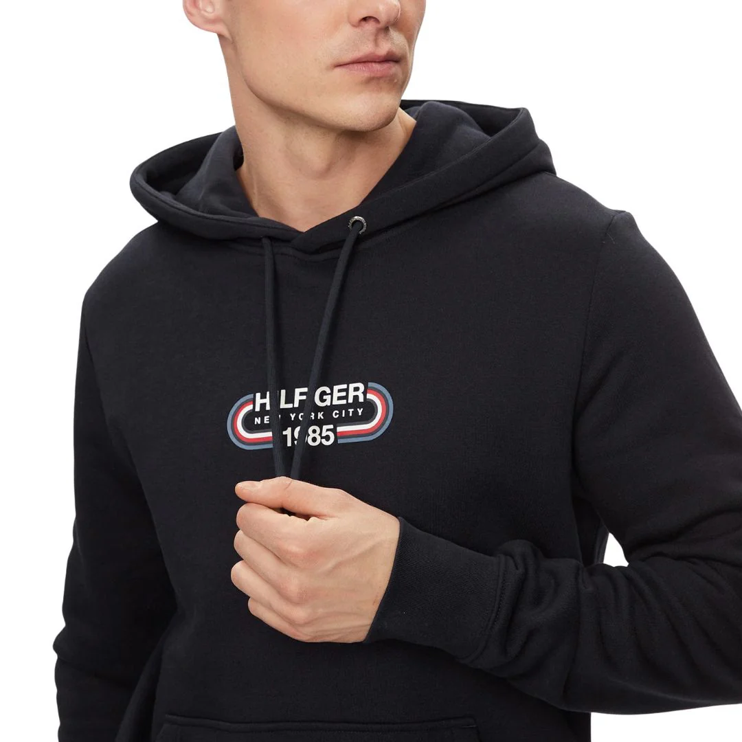 Tommy Hilfiger Track Graphic Hoodie Men MW0MW34445-BLK - Image 5