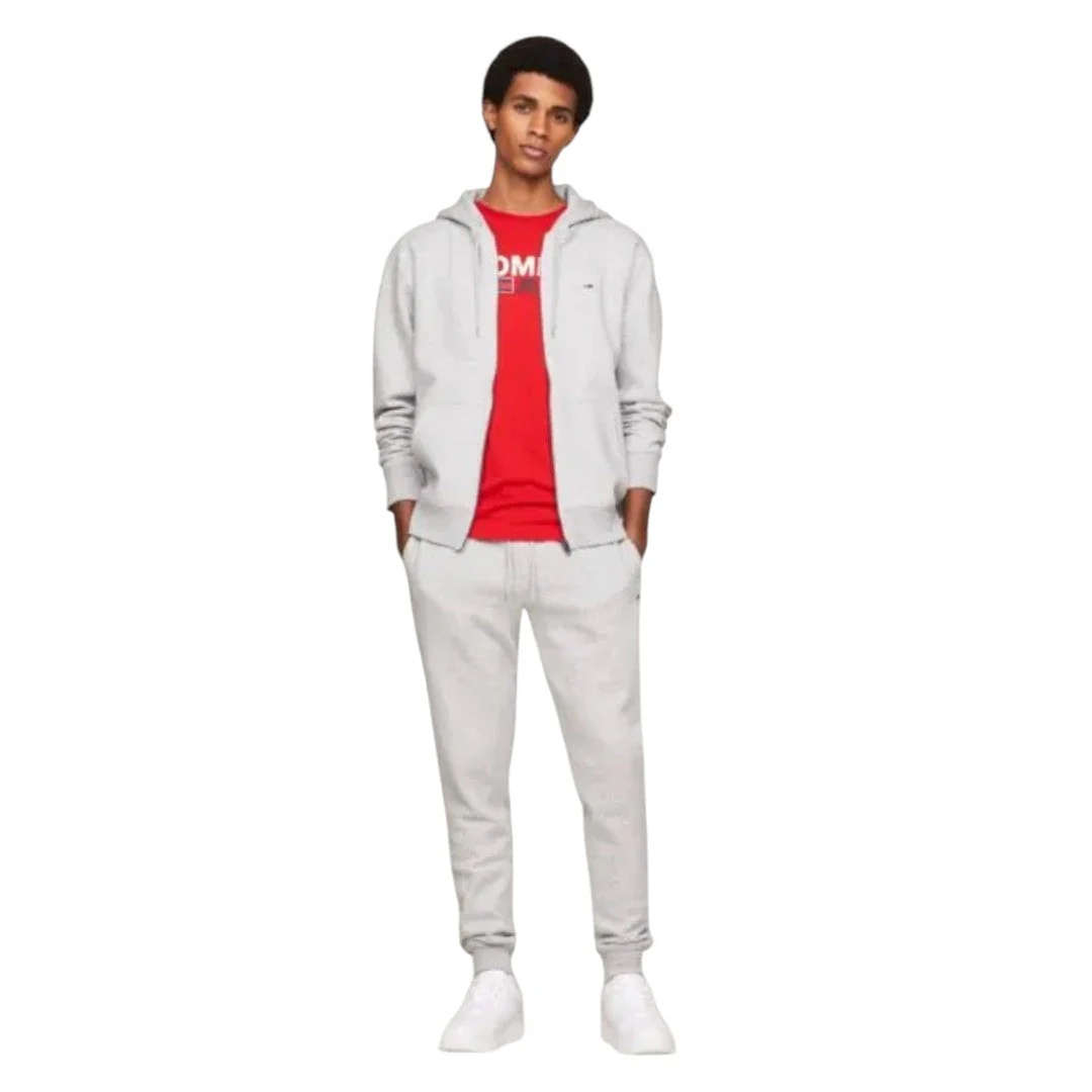 Tommy Jeans TJM Fleece Zip Thru Hoody Men DM0DM09592-GRY - Image 5