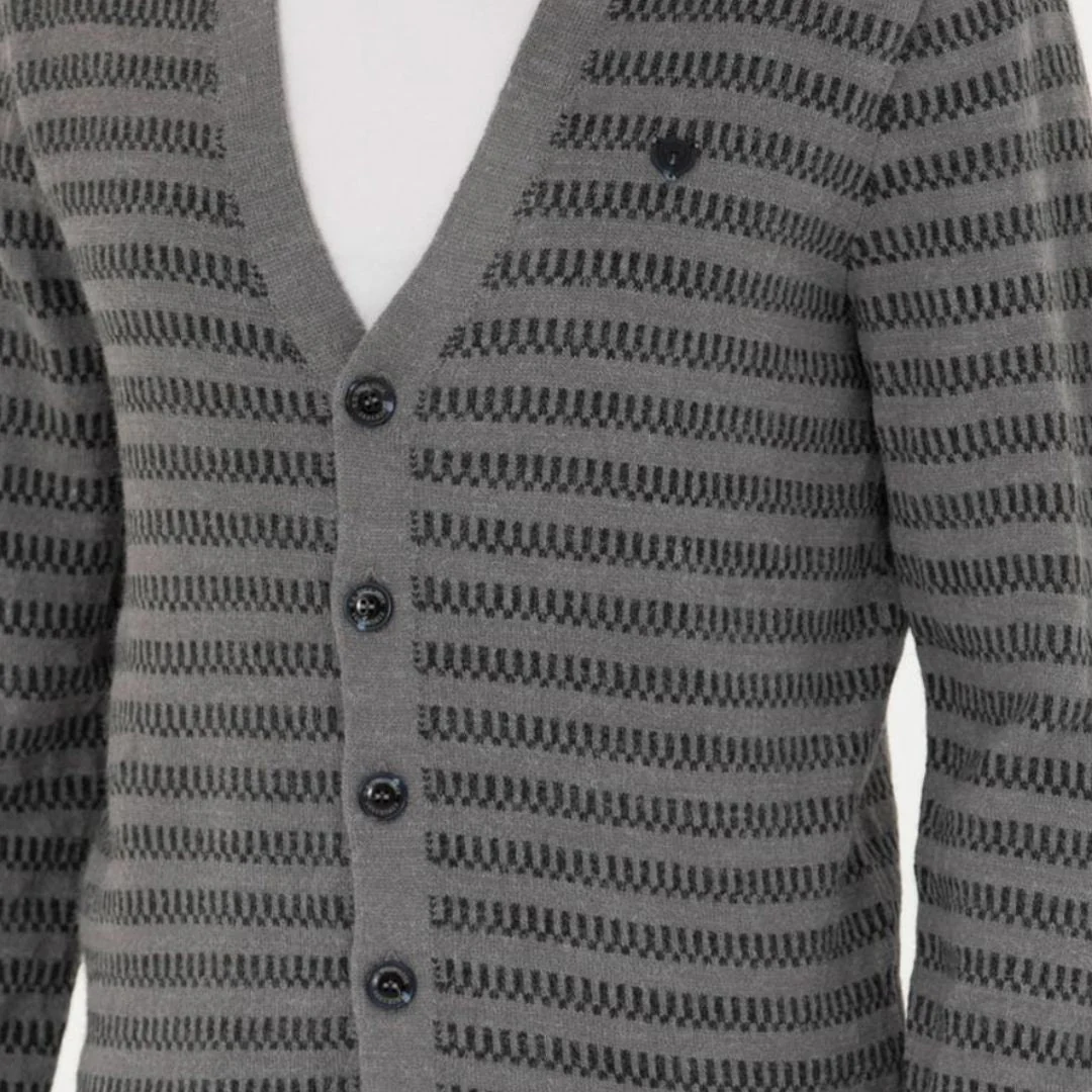 U.S. POLO ASSN. V Neck Melange Knitwear Cardigan Sweater Men 50277109-VR086 - Image 6
