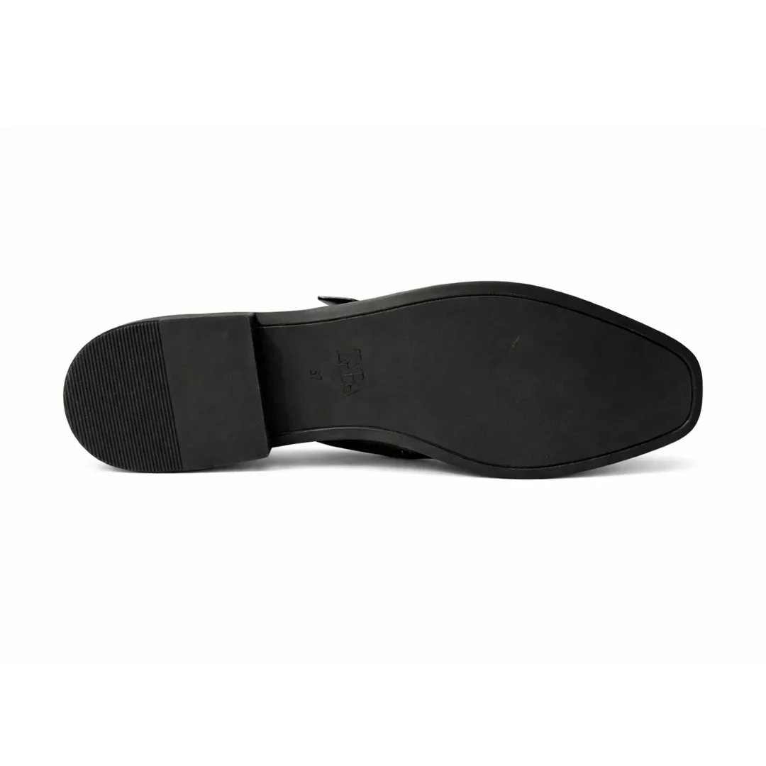 ZARA Classic Leather Sandal with Gold Detail Women 1514-210-MAR - Image 4
