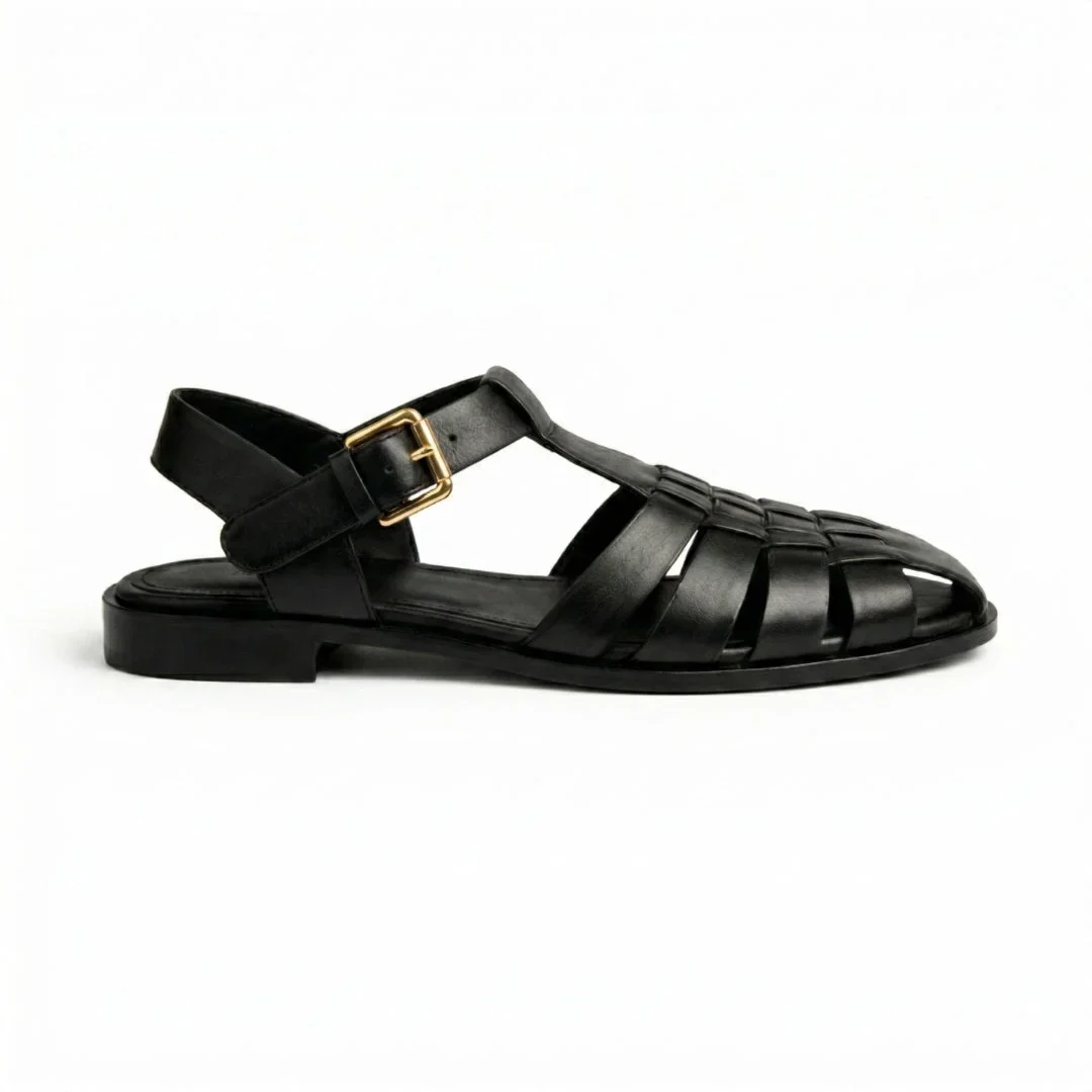ZARA Flat Fisherman Sandals Women 2841-410-BLK
