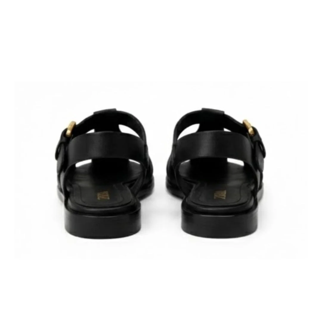 ZARA Flat Fisherman Sandals Women 2841-410-BLK - Image 4