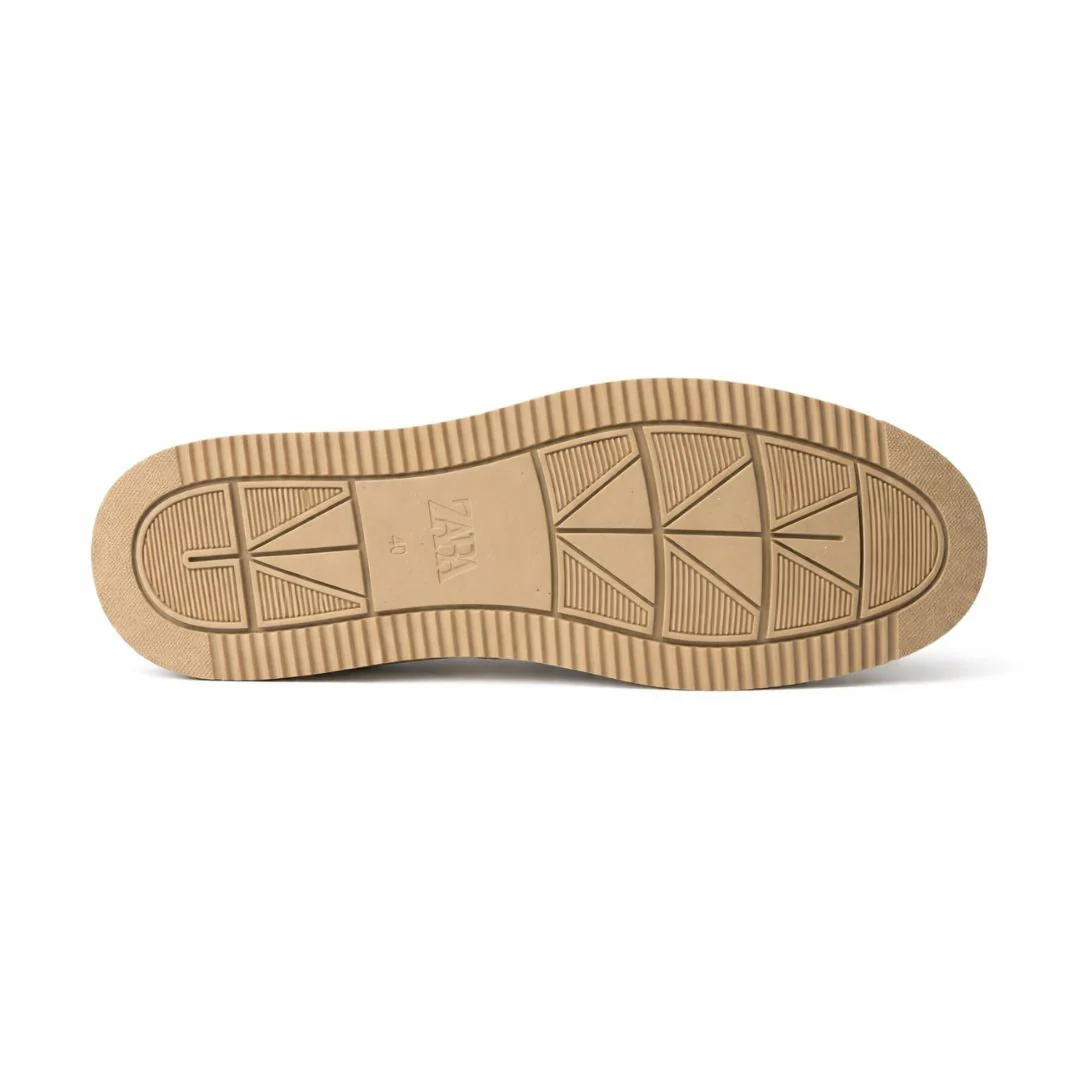 Zara Leather And Jute Loafers Sneakers Men 2639/520-BLK - Image 4